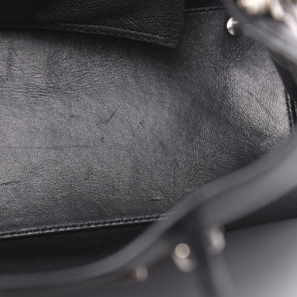 Balenciaga Grained Calfskin Plate Hardware Papier A6 Zip Around Tote Black 9 of 12