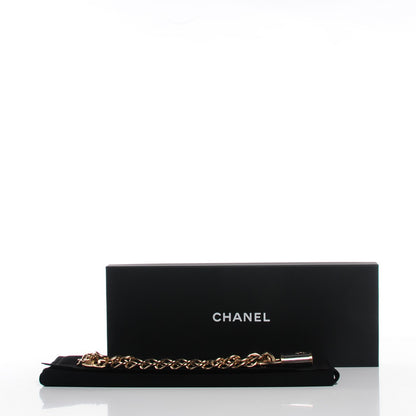 Chanel CC Oversized Padlock Necklace Gold Silver 5 of 5