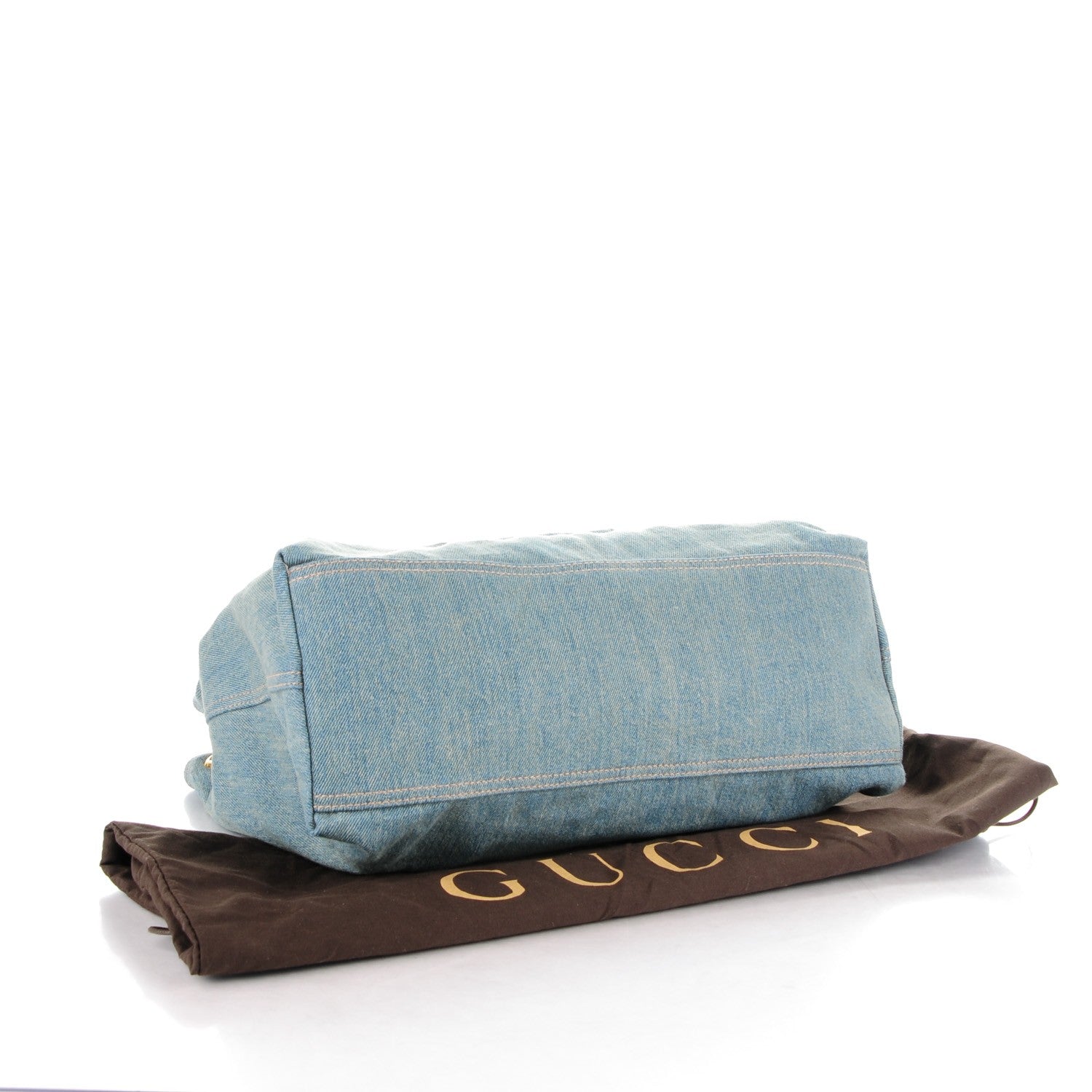 Gucci Denim Medium Soho Chain Shoulder Bag Blue 4 of 7