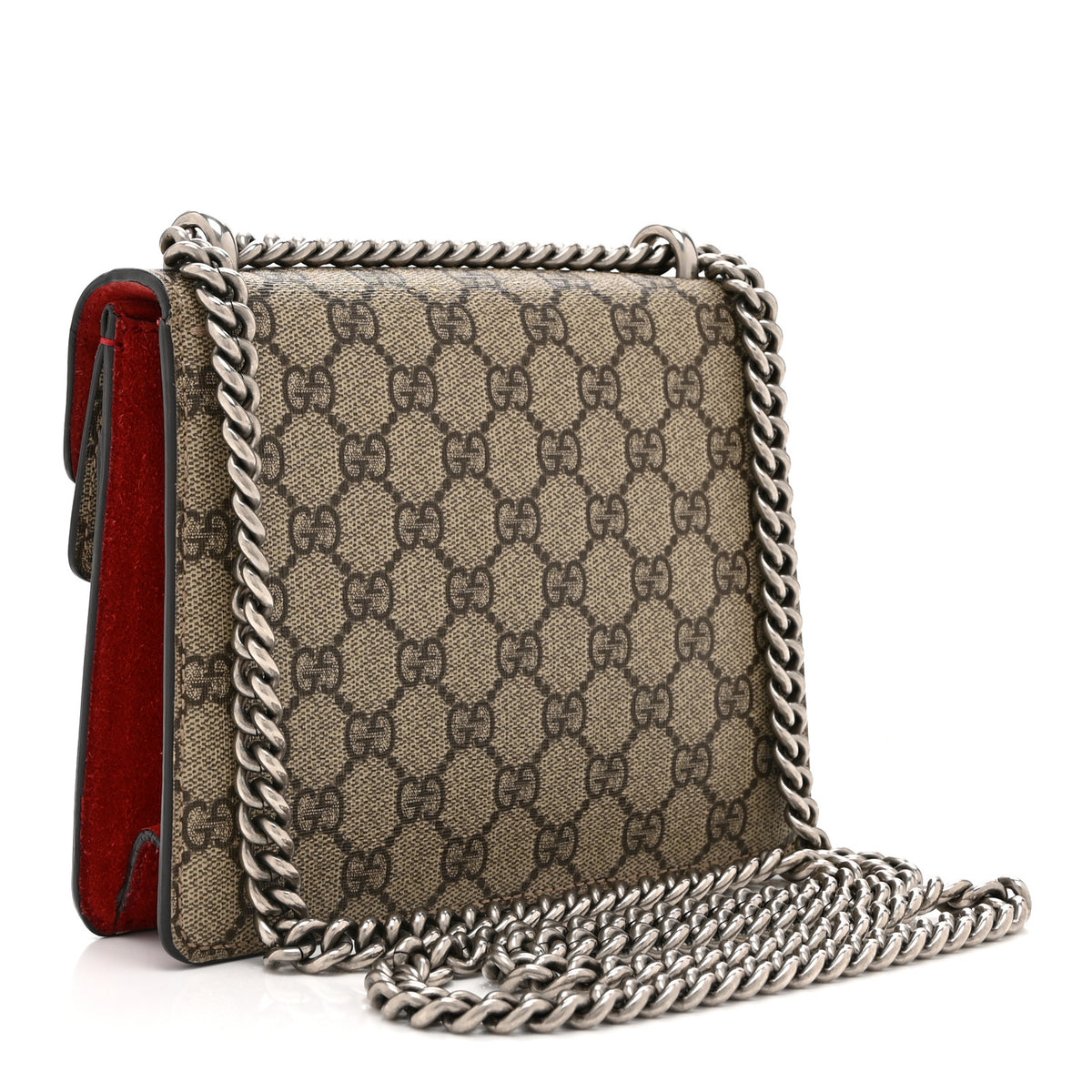 GG Supreme Monogram Mini Dionysus Shoulder Bag Hibiscus Red