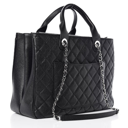 Chanel Caviar Quilted Large Urban Companion Top Handle Shopping Tote Black 4 of 9