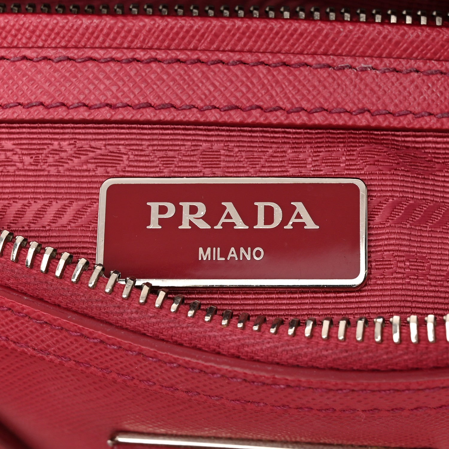 Prada Saffiano Lux Convertible Bowler Peonia 6 of 13