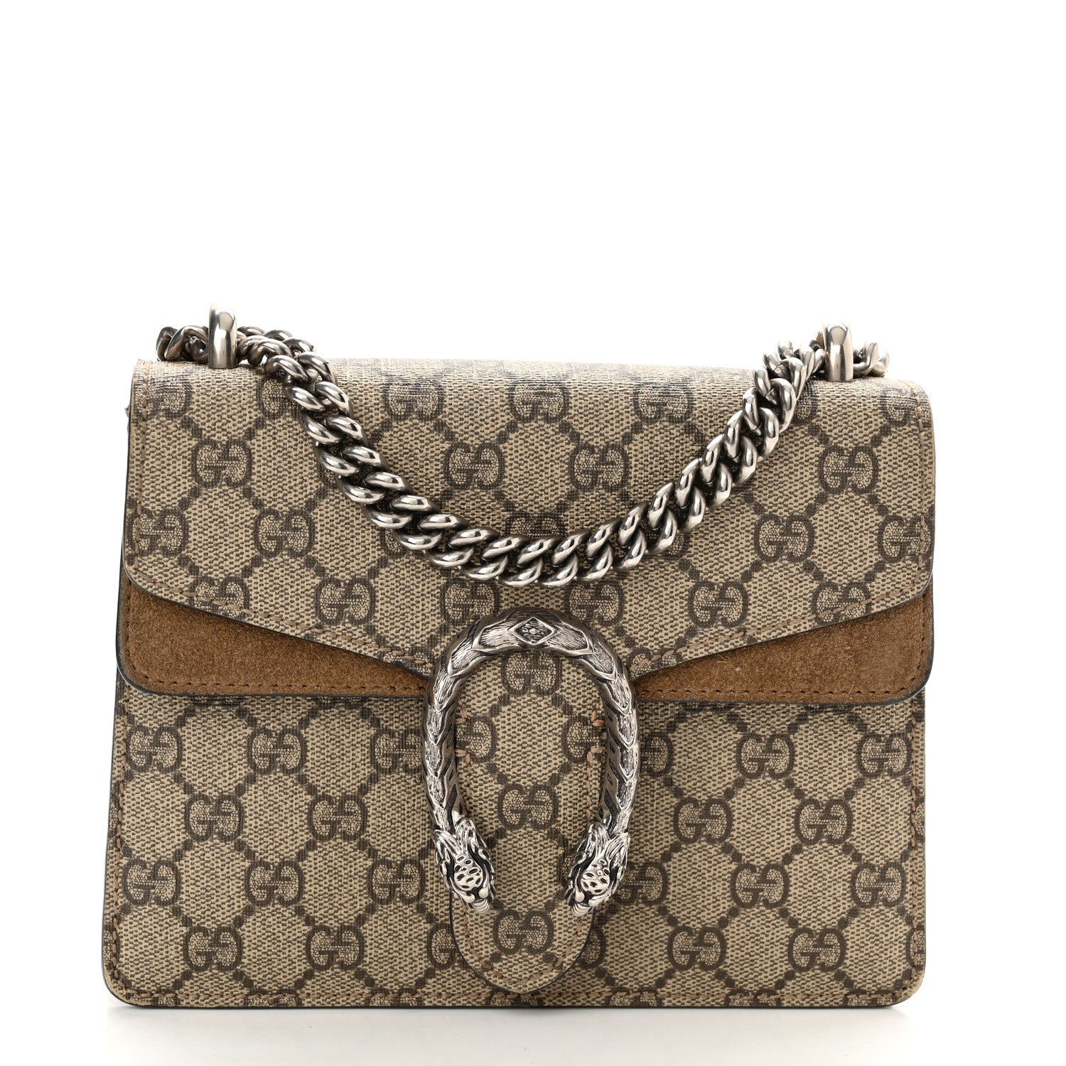 Gucci GG Supreme Monogram Mini Dionysus Shoulder Bag Taupe 1 of 10