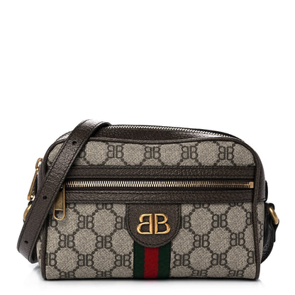 Gucci X BALENCIAGA BB Supreme Monogram Web Mini Ophidia Shoulder Bag Beige New Acero 1 of 12