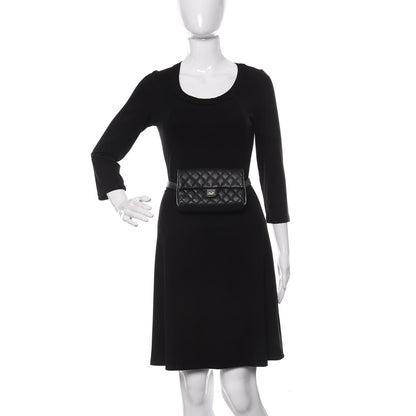 Chanel Grained Calfskin Quilted 2.55 Reissue Flap Belt Bag Clutch Black 2 of 10