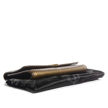 Saint Laurent Perforated Calfskin Large ChYc Clutch Bronze 5 of 8