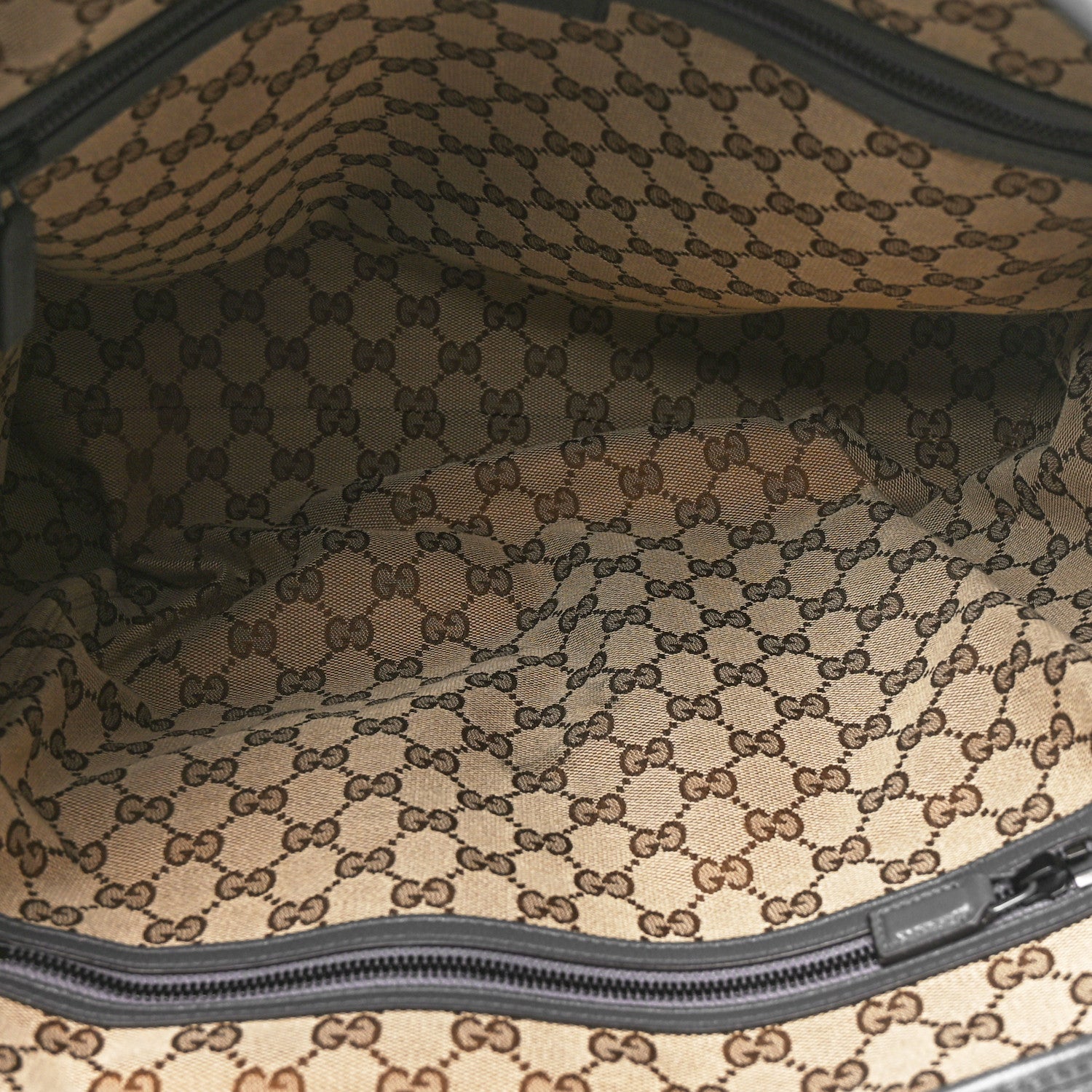 Gucci Piuma Lux Energy Monochrome Double G Drawstring Tote Grey 5 of 10