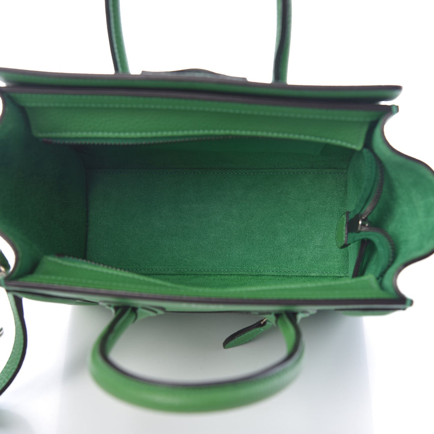 Drummed Calfskin Nano Luggage Mint