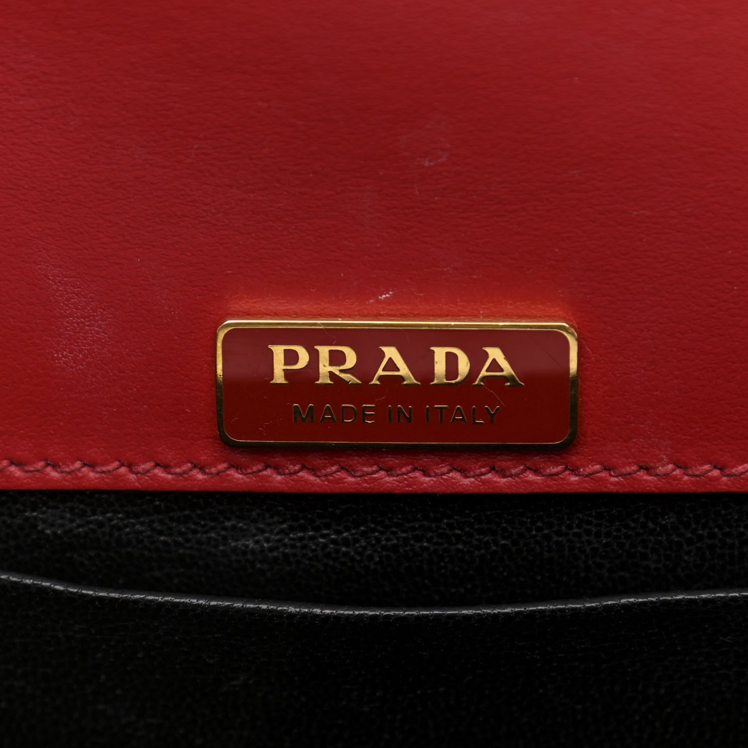 Prada City Calfskin Saffiano Cahier Bag Fuoco Black 6 of 9