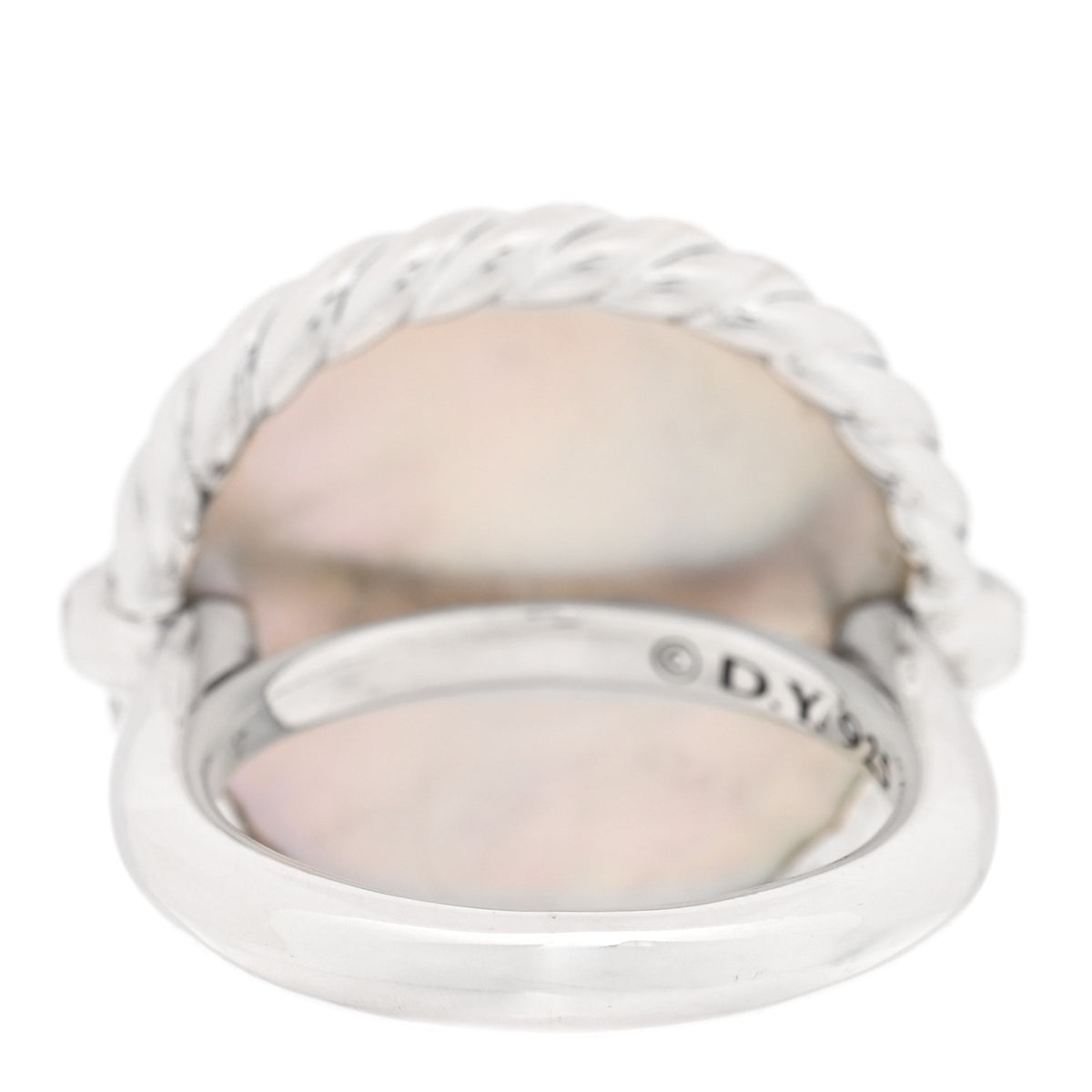 Sterling Silver Mother Of Pearl Diamond Elements Ring 49 5