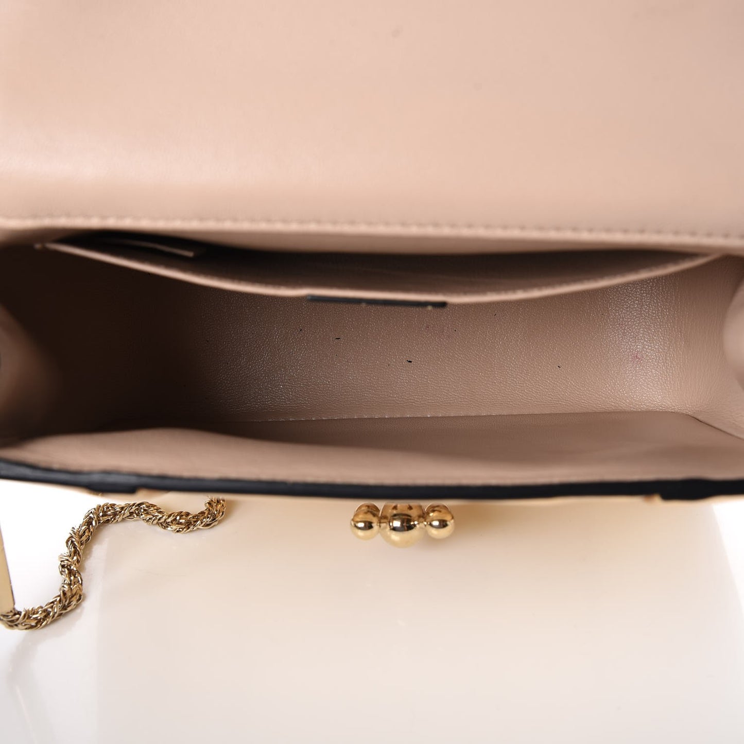 Metallic Calfskin Small Elsie Shoulder Bag Gold