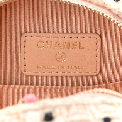 Chanel Tweed Quilted Round Clutch With Chain Multicolor 6 of 10