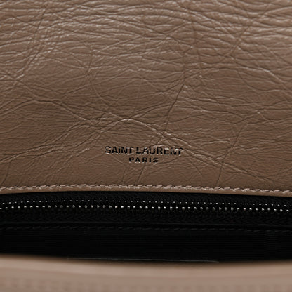 Saint Laurent Crinkled Calfskin Matelasse Monogram Medium Niki Chain Satchel Light Natural 6 of 12