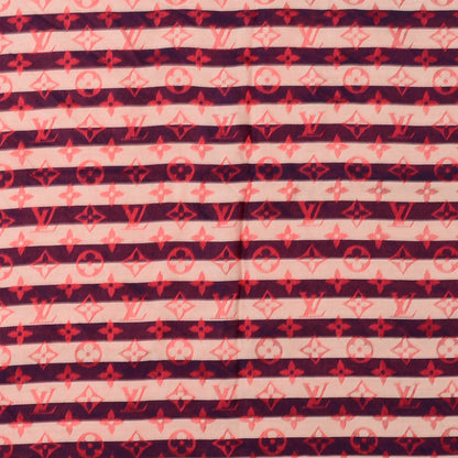 Louis Vuitton Silk Wool Monogram Striped Shawl Scarf Multicolor 1 of 5
