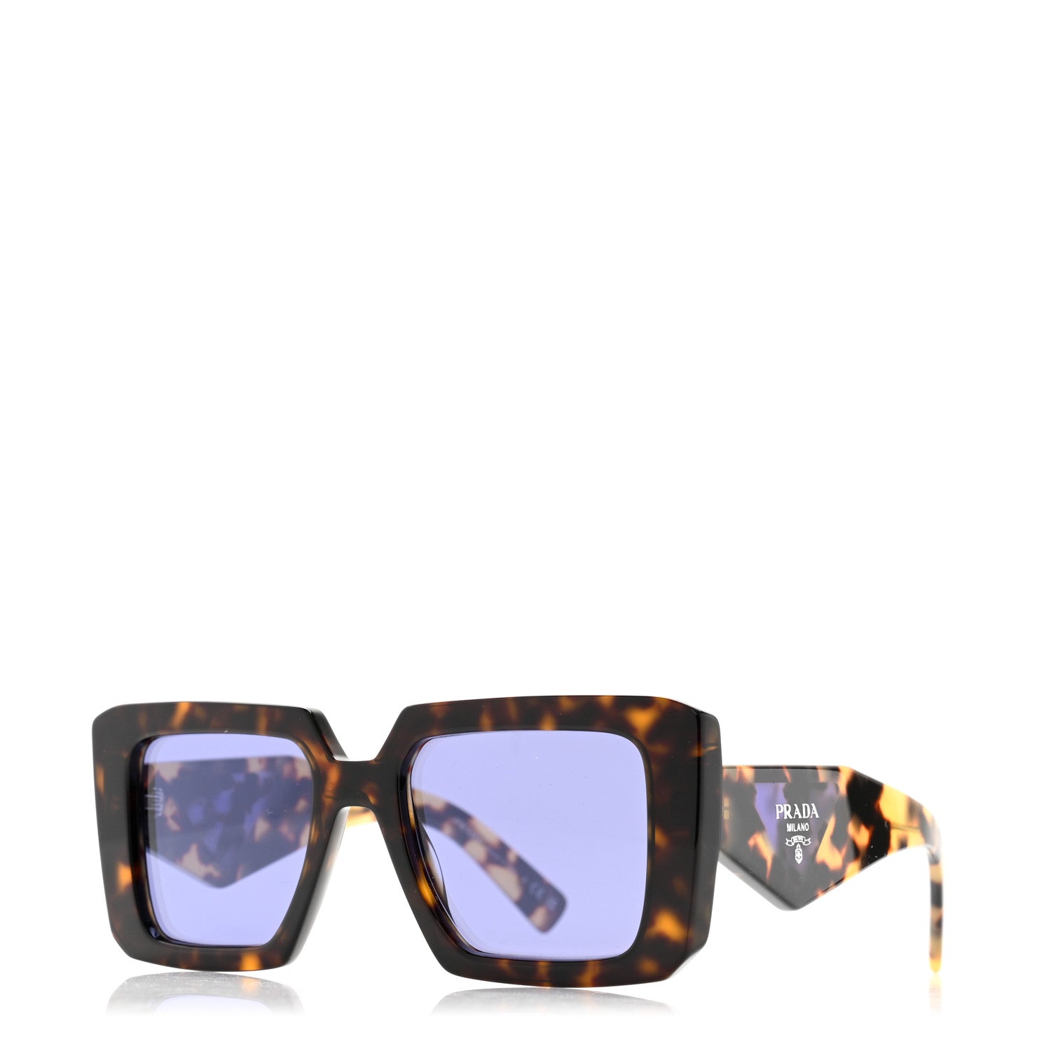 Prada Acetate Symbole Sunglasses SPR 23Y Tortoise 1 of 8