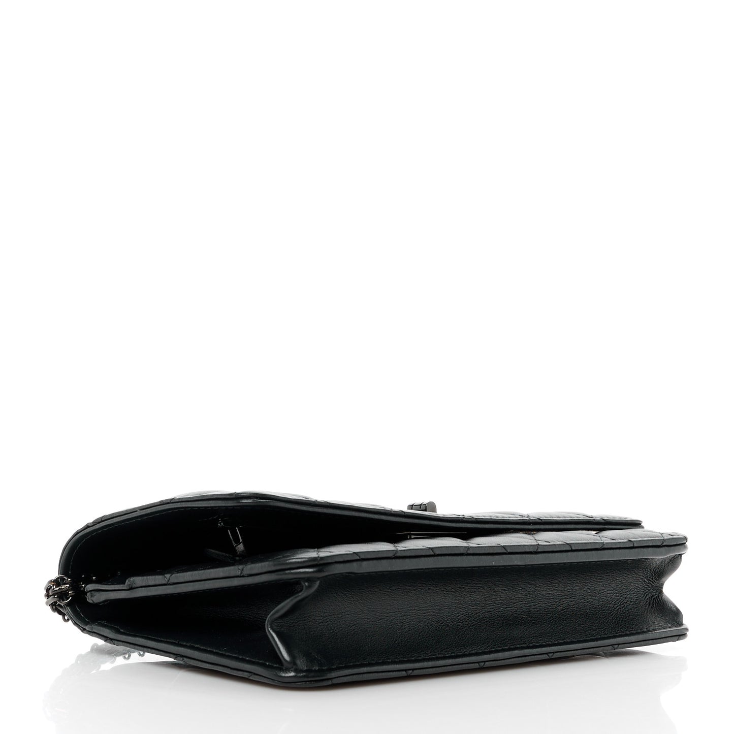 Aged Calfskin Quilted Reissue Wallet On Chain WOC So Black