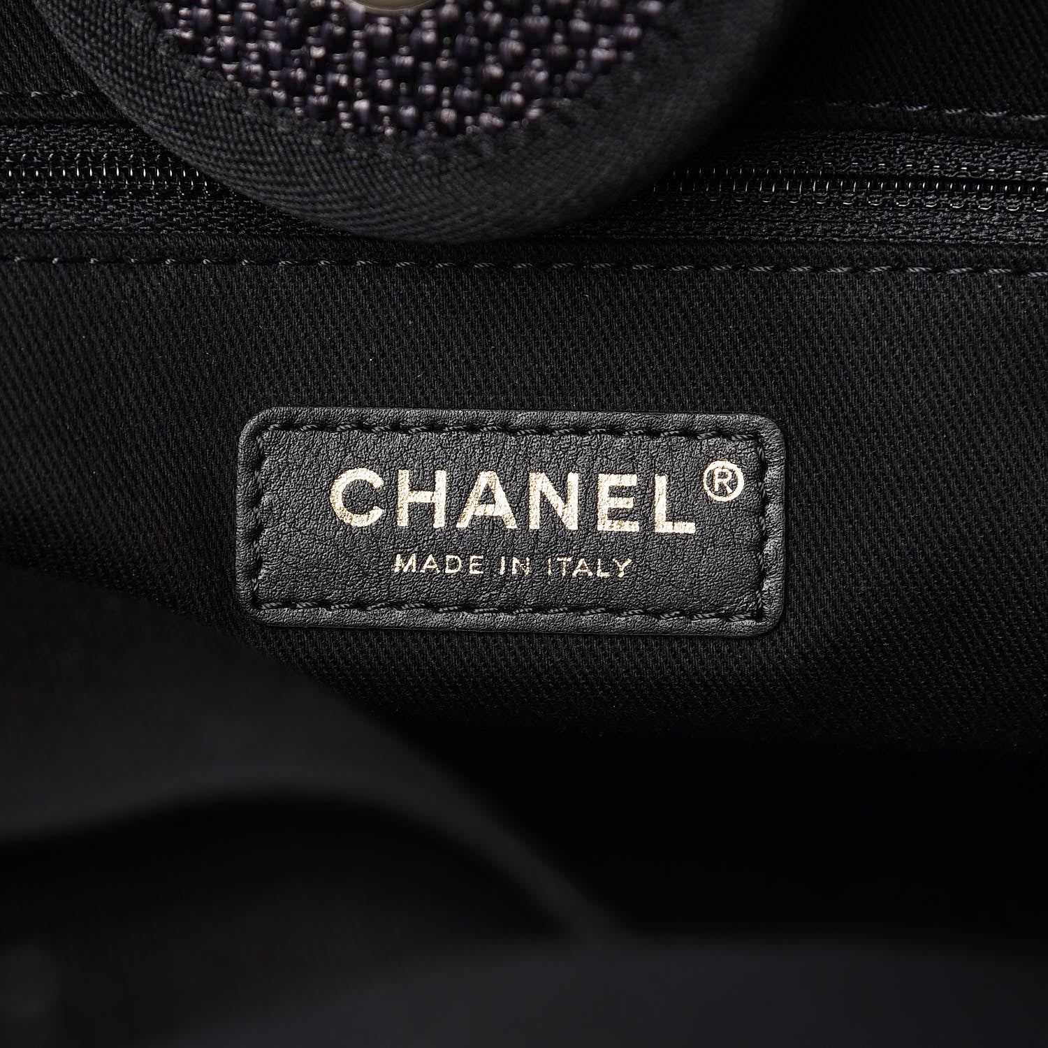 Chanel Woven Straw Raffia Large Deauville Tote Black 7 of 10