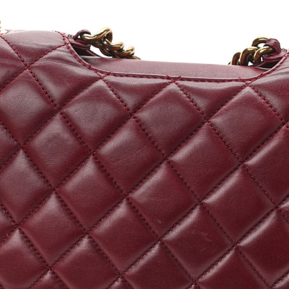 Chanel Calfskin Quilted Large Perfect Edge Flap Burgundy Burgundy 12 of 15