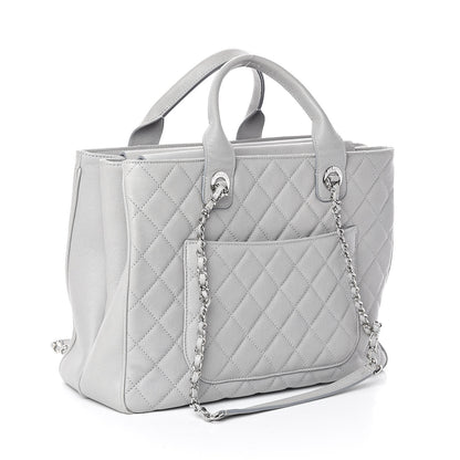 Chanel Caviar Quilted Large Urban Companion Top Handle Shopping Tote Grey 3 of 9
