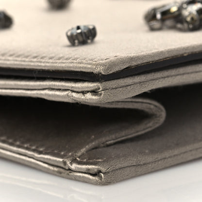 Gucci Satin Crystal Embellished Clutch Grey 12 of 12