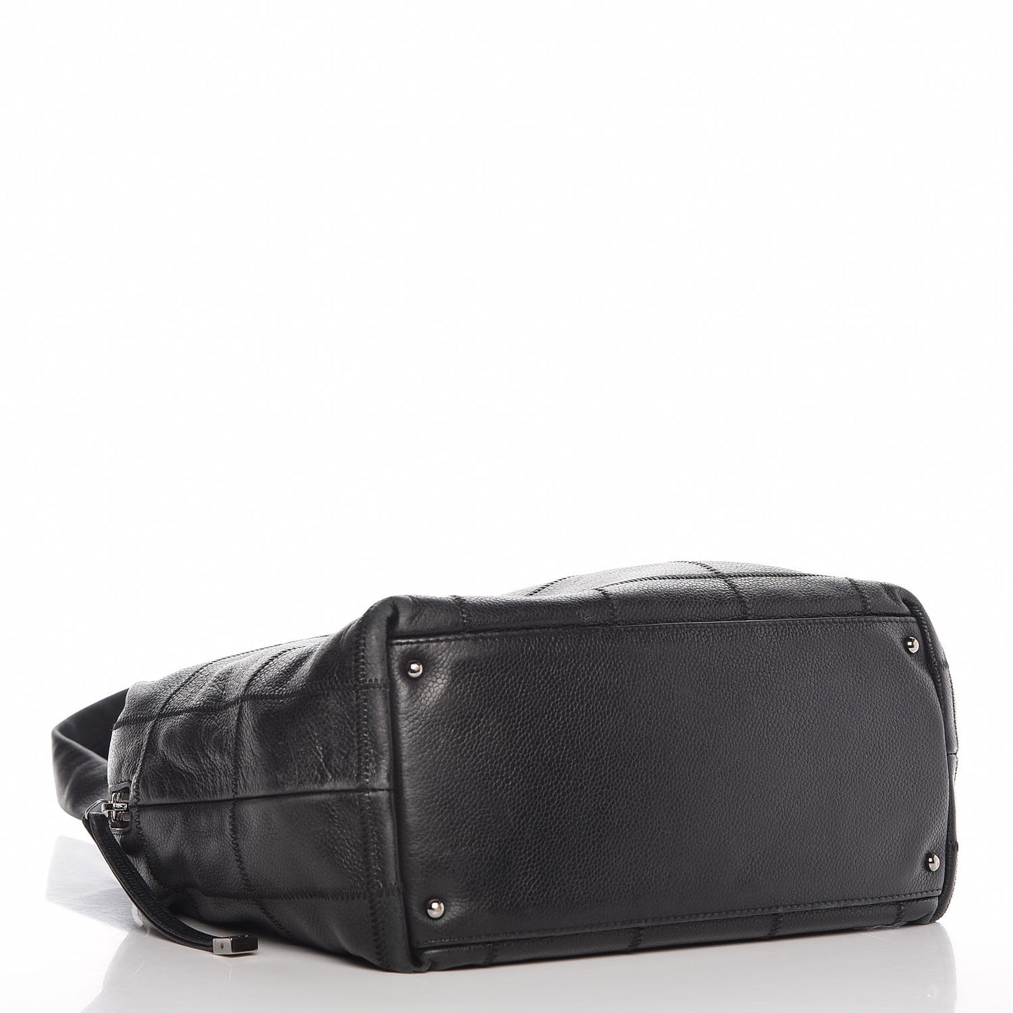 Caviar Square Stitched Tote Black