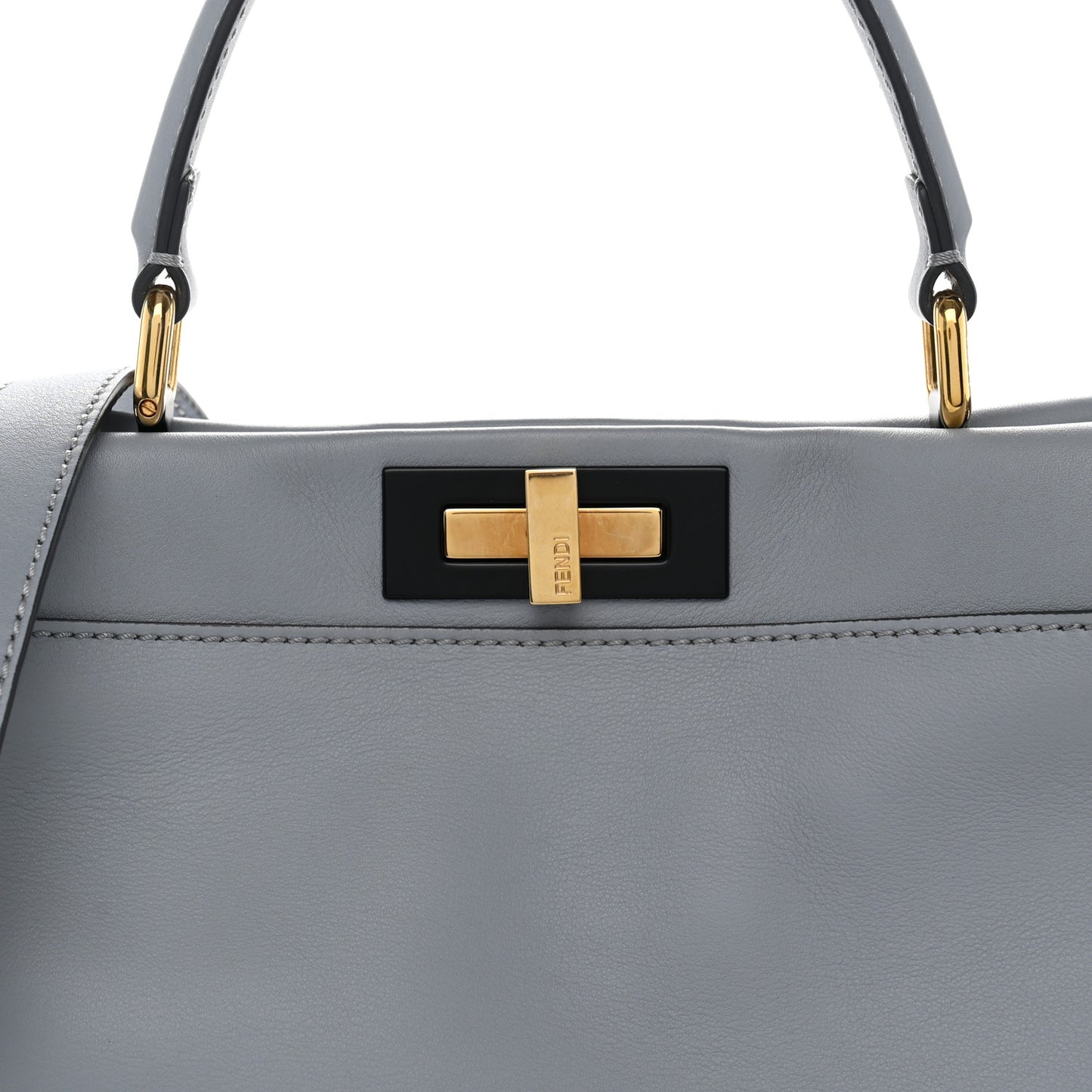 Vitello Seta Shiny Nappa Medium Peekaboo Iconic Satchel Ardesia Amido