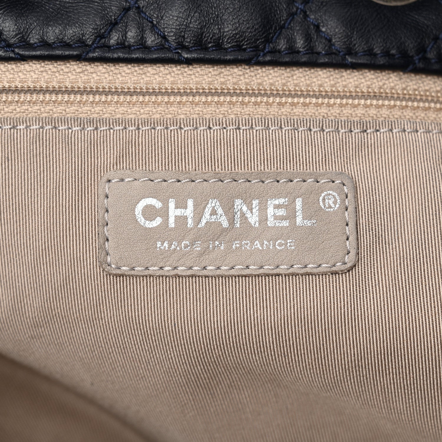 Chanel Goatskin Suede Calfskin Quilted Patchwork Drawstring Bag Blue 6 of 16