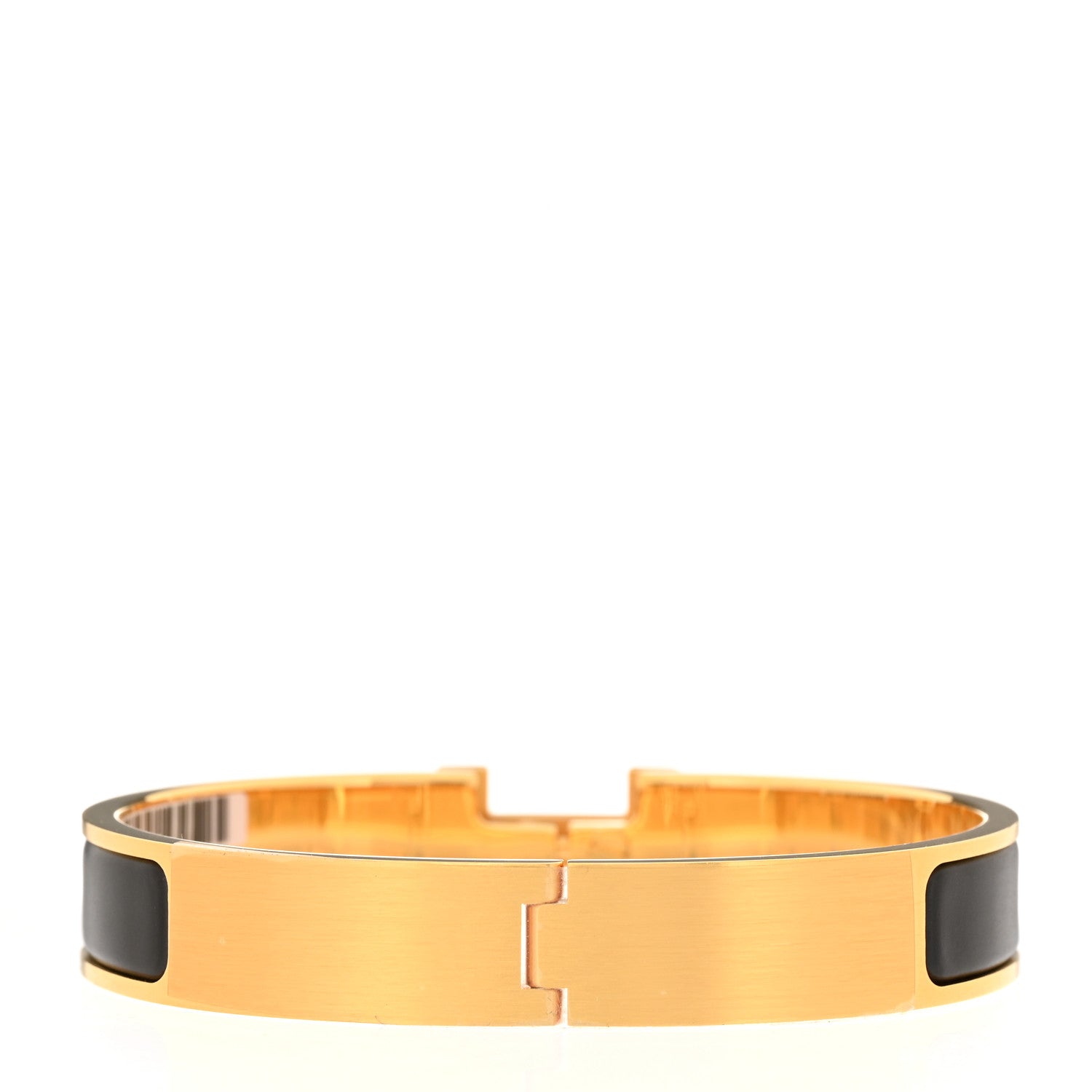 Hermes Matte Enamel Narrow Clic Clac HH Bracelet T5 Black 3 of 4