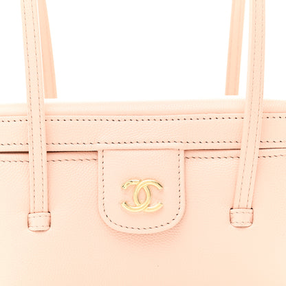 Chanel Shiny Caviar Preppy Coco Long Vanity With Strap  Light Pink 8 of 11