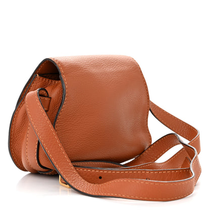 Chloe Grained Calfskin Small Marcie Saddle Bag Tan 2 of 13