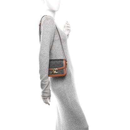 Celine Calfskin Triomphe Canvas Teen Triomphe Bag Tan 2 of 10