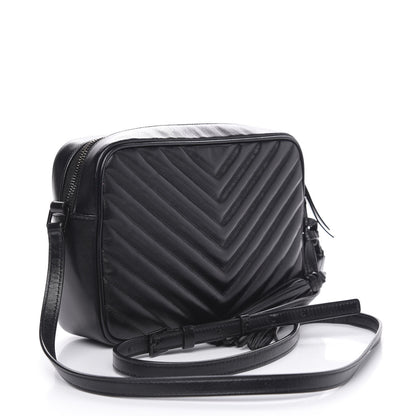 Saint Laurent Calfskin Matelasse Monogram Lou Camera Bag Black 3 of 11