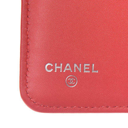 Chanel Iridescent Caviar Quilted Yen Wallet Coral Pink 7 of 10
