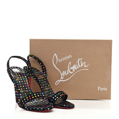 Christian Louboutin Suede O Marylin Sandals Heels 39 Black Multicolor 8 of 8