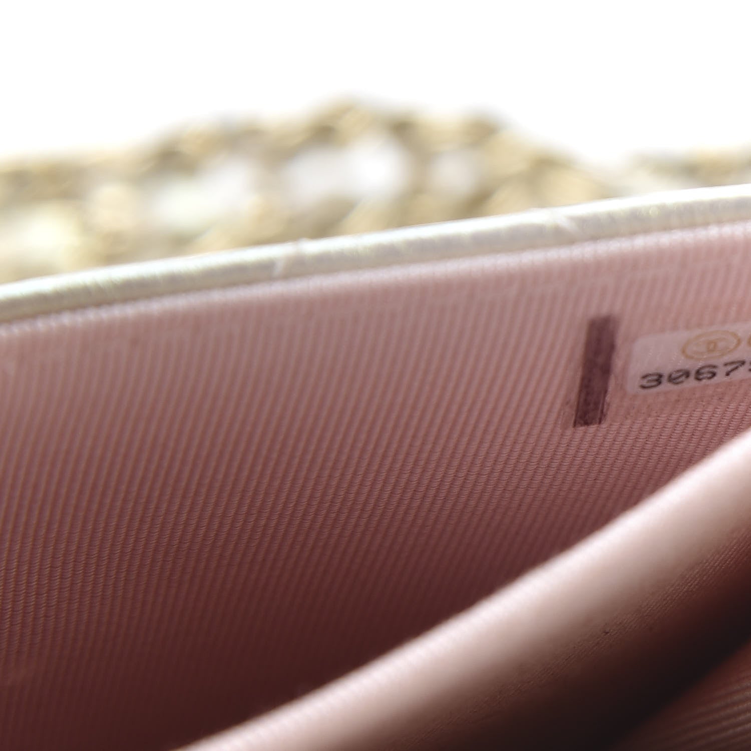 Chanel Iridescent Lambskin Quilted Flap Card Holder On Chain Ivory 8 of 10