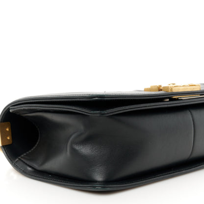 Chanel Caviar Glazed Calfskin Chevron Medium Boy Flap Black 9 of 12
