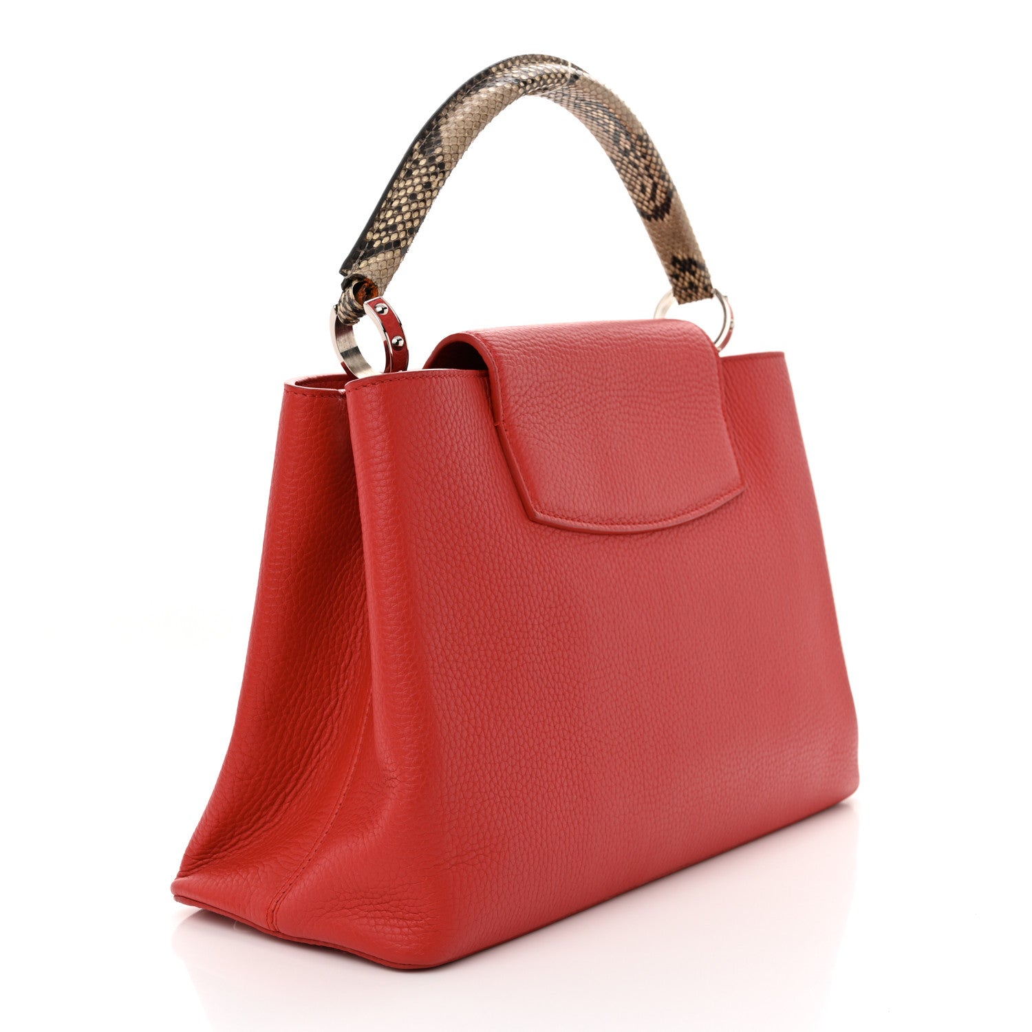 Louis Vuitton Taurillon Snakeskin Capucines MM Rubis 3 of 11