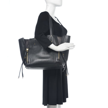 Chloe Smooth Calfskin Medium Milo Shopping Tote Black 2 of 18