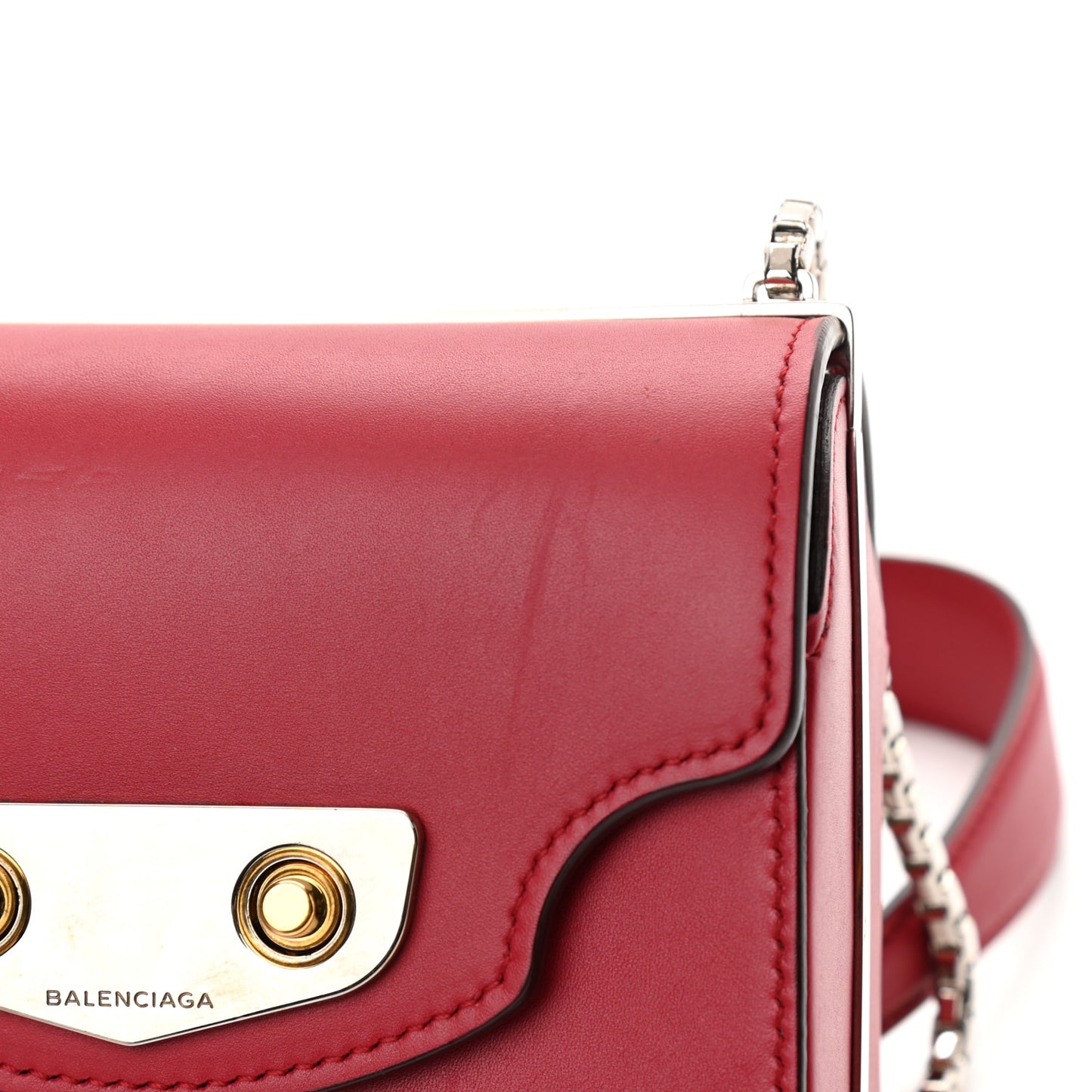 Smooth Calfskin Min Neo Classic Chain Box Rouge
