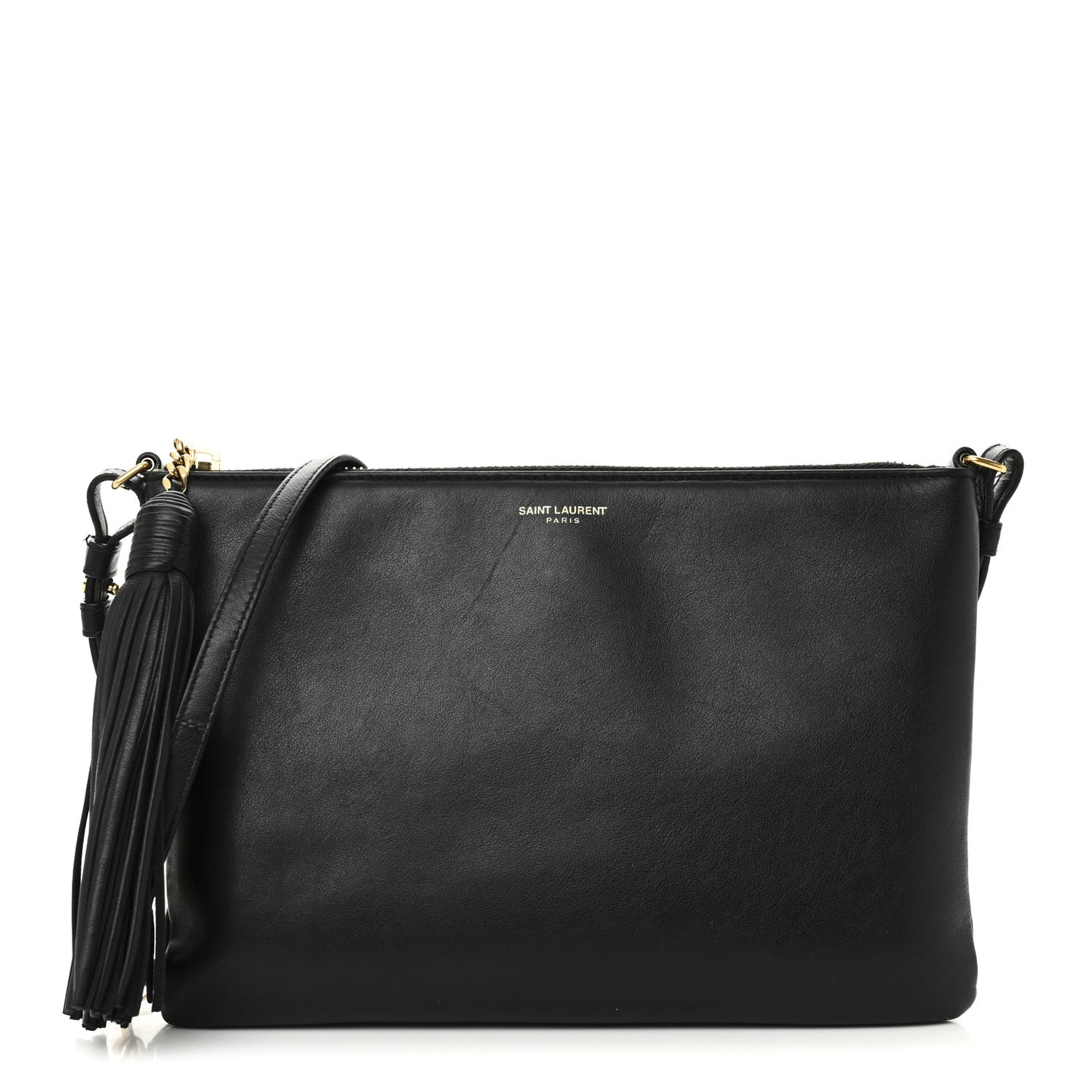 Calfskin Teen Monogram Crossbody Bag Black