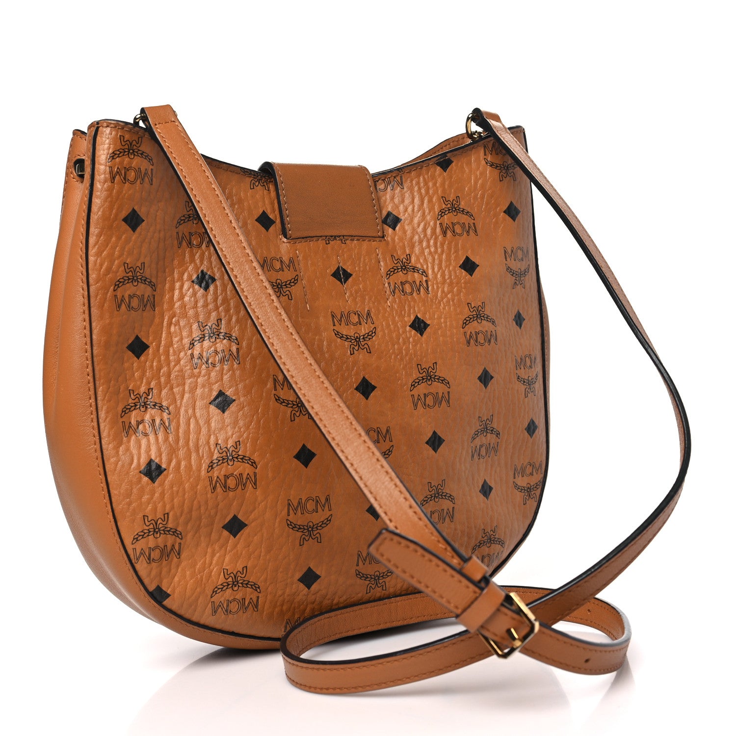 MCM Visetos Medium Patricia Hobo Cognac 3 of 15