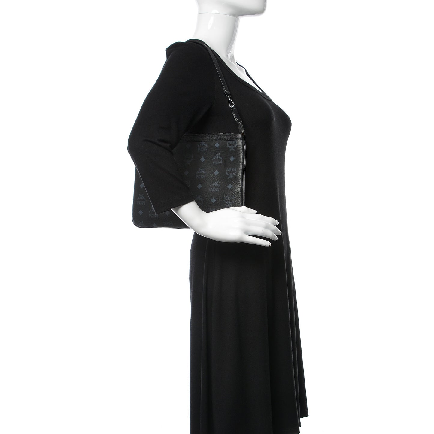 Visetos Medium Crossbody Pouch Black