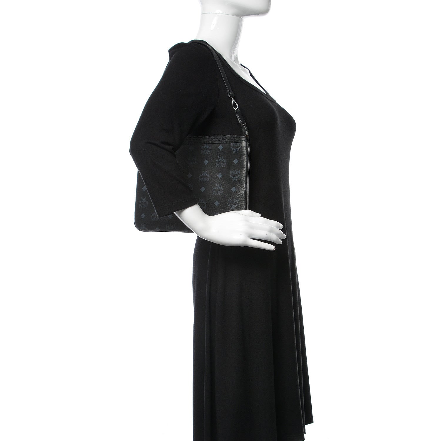 MCM Visetos Medium Crossbody Pouch Black 2 of 11
