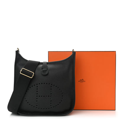 Hermes Taurillon Clemence Evelyne III PM Black 11 of 11