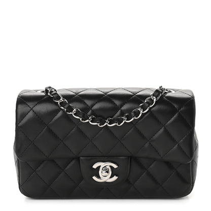Chanel Lambskin Quilted Mini Rectangular Flap Black 1 of 11