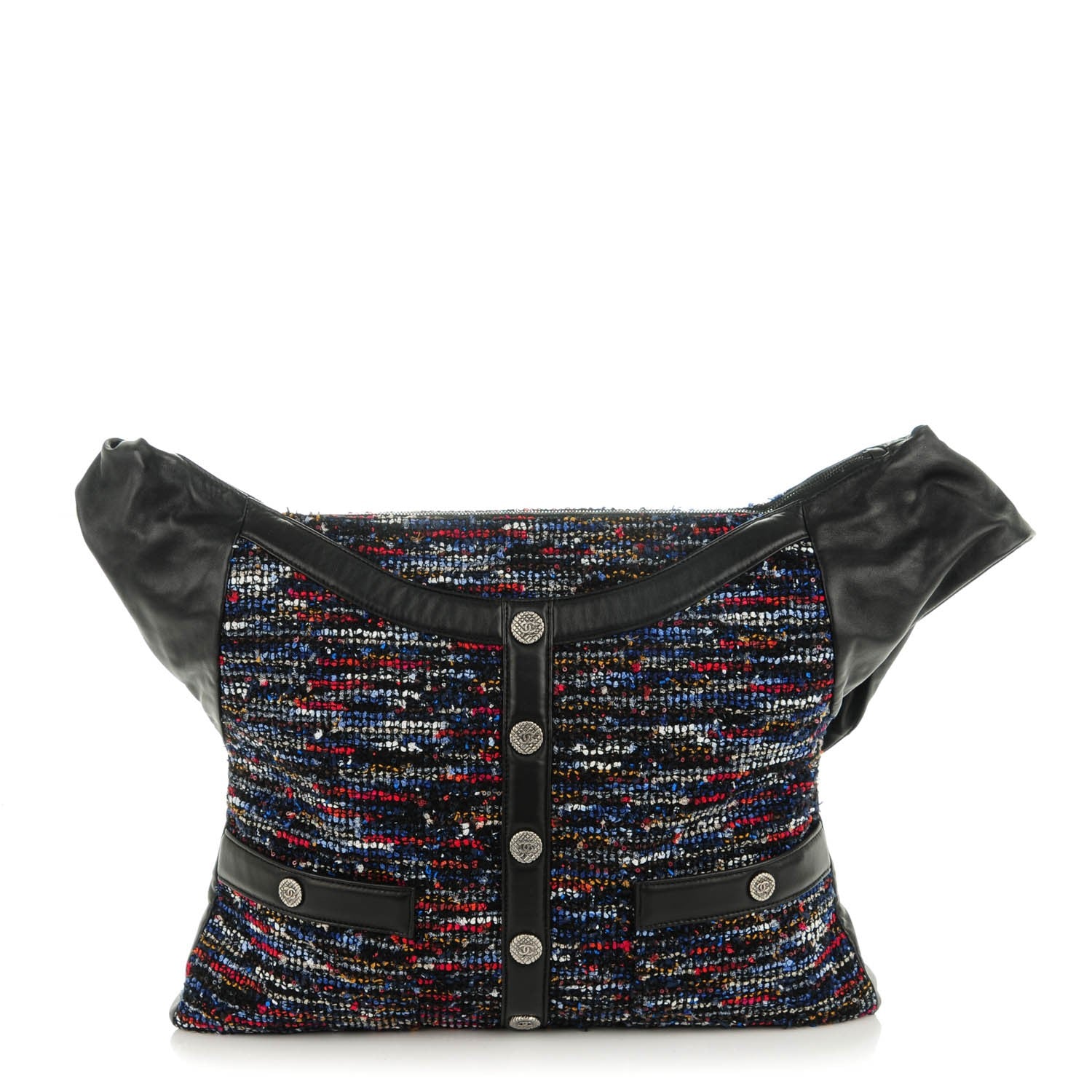 Chanel Tweed Lambskin Large Girl Bag Multicolor Black 1 of 7