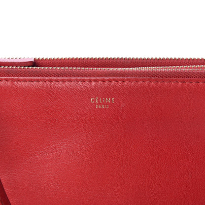 Celine Lambskin Small Trio Crossbody Bag Red 17 of 17