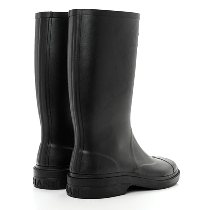 Chanel Caoutchouk CC High Boots 42 Black 4 of 10