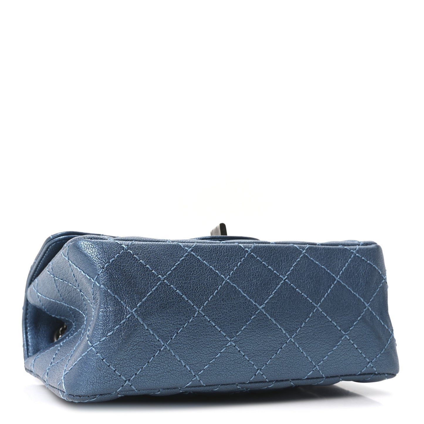 Metallic Sheepskin Quilted 2.55 Reissue Mini Flap Blue