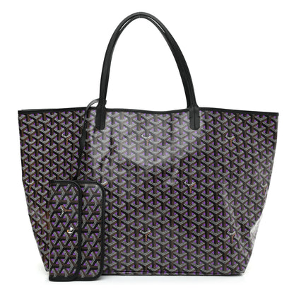 Goyard Goyardine Saint Louis Claire Voie GM Black Purple 1 of 11